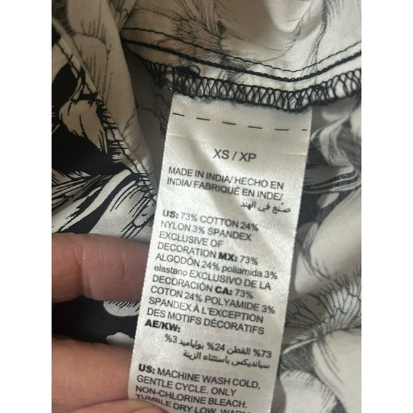 Soma Cool Cotton Stretch Woven Short Sleeve Pajama Top Tropic XS NEW! - Picture 7 of 7